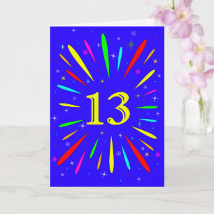 13th Birthday Explosion Card