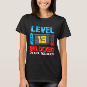 13th Birthday Game Level 13 Unlocked Official Teen T-Shirt