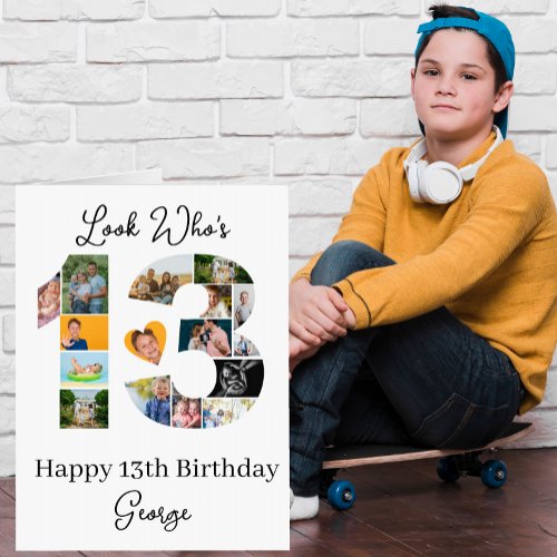 13th Birthday Giant Photo Collage Teen Keepsake