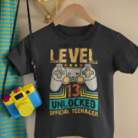 13th Birthday Gift Boys Level 13 Unlocked Official
