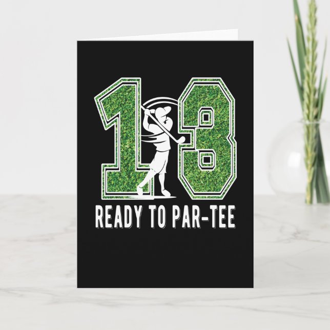 13th Birthday Gift Golf Player 13 Year Old Boy Card (Front)
