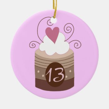 13th Birthday Gift Ideas For Her Ceramic Ornament by MainstreetShirt at Zazzle