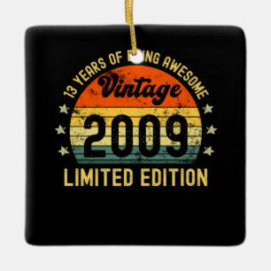 13th birthday gifts vintage 2009 limited edition ceramic ornament