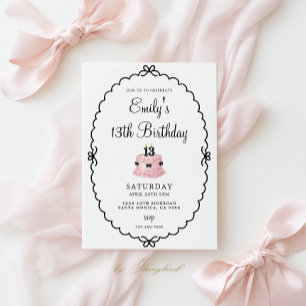 13th Birthday Girl Invitation