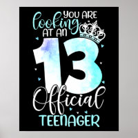 13th Birthday Girls Cute Official Teenager Birth