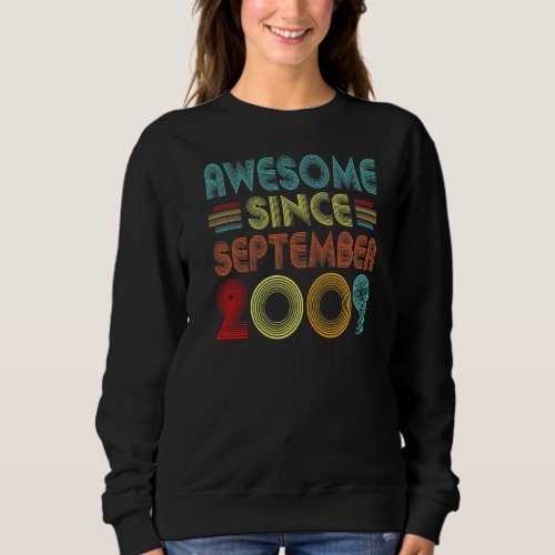 13th Birthday Idea Awesome Since September 2009 13 Sweatshirt