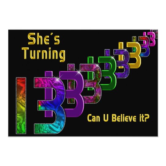 13th Birthday Invitation - Girl - Numbers | Zazzle.com