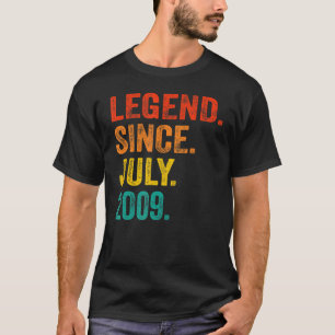 13th Birthday Legend Since July 2009 13 Years Old T-Shirt