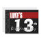13th Birthday Modern For Him Red White Black G213