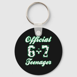 13th Birthday Official Teenager Funny Soccer 6+7 M Keychain