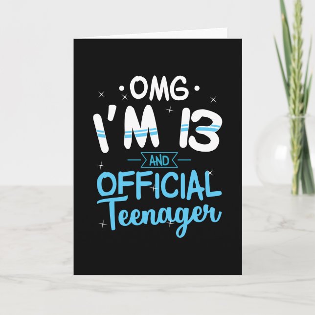 13th Birthday Official Teenager Gift Card (Front)