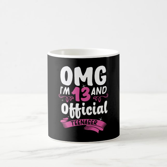 13th Birthday Official Teenager Girl Coffee Mug (Center)