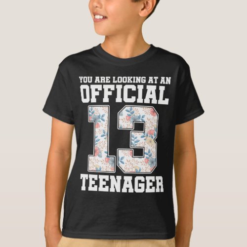 13th Birthday Official Teenager Girl T_Shirt