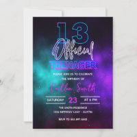 13th Birthday Officially A Teenager Galaxy 