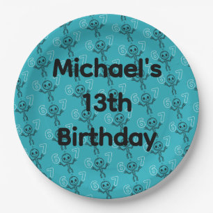13th Birthday Party 6 7 Cake Paper Plates