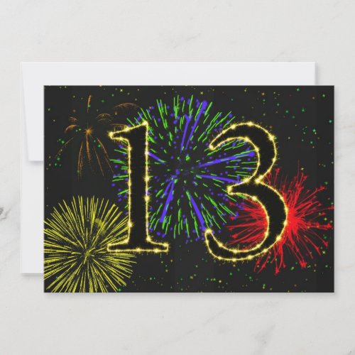 13th birthday party invitate custom invites