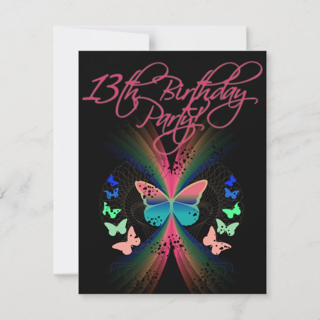 13th Birthday Party Invitation (Front)