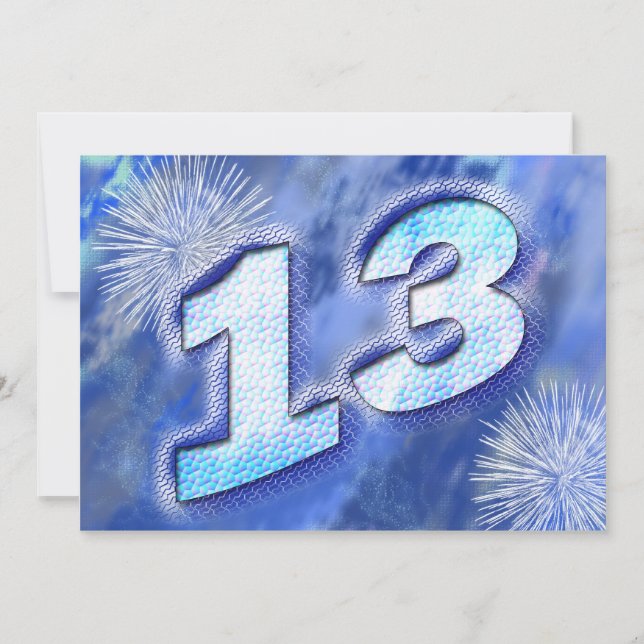 13th birthday party invitation (Front)