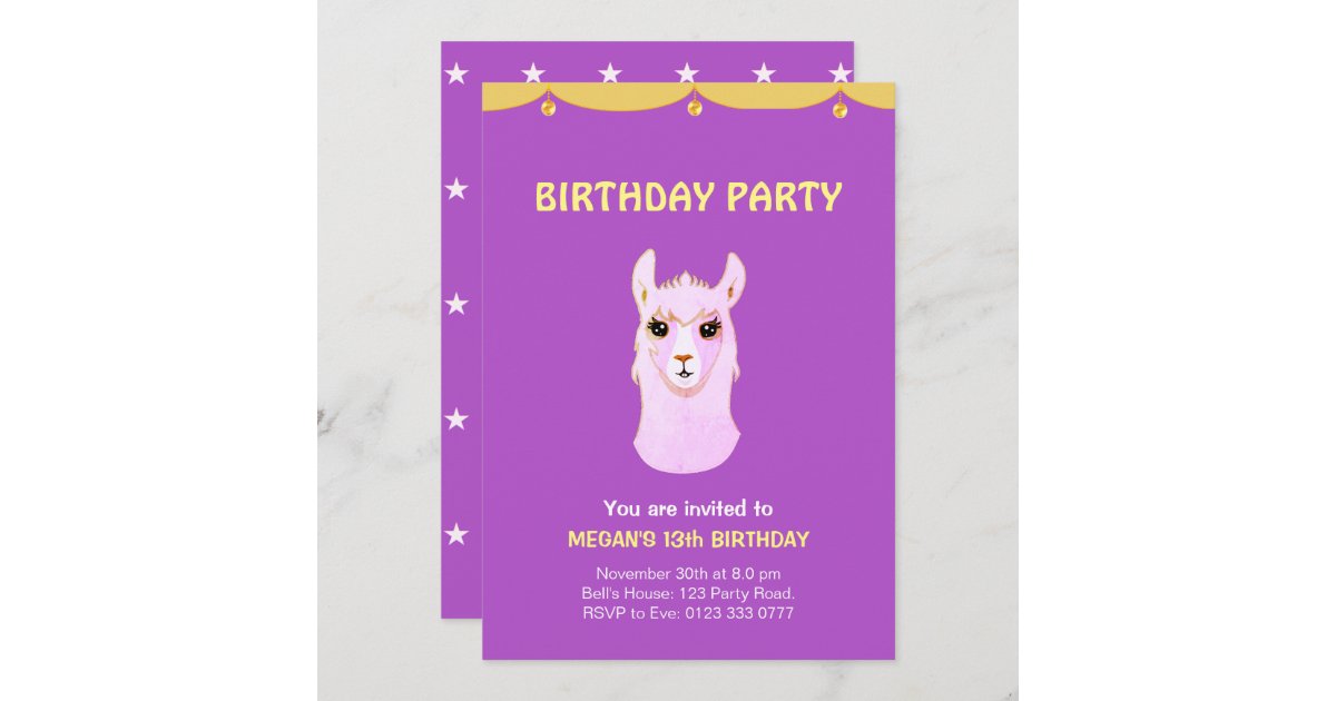 13th Birthday Party Invitation | Zazzle