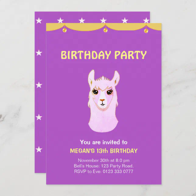 13th Birthday Party Invitation | Zazzle