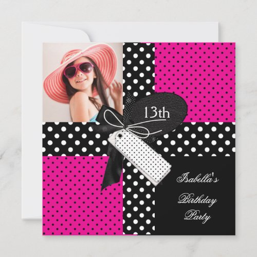 13th Birthday Party teenager girls Invites