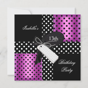 13th Birthday Party teenager girls Invitation