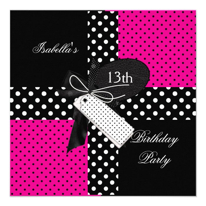 13th Birthday Party teenager girls Invites