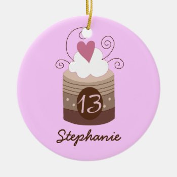 13th Birthday Personalized Gift Ornament by MainstreetShirt at Zazzle
