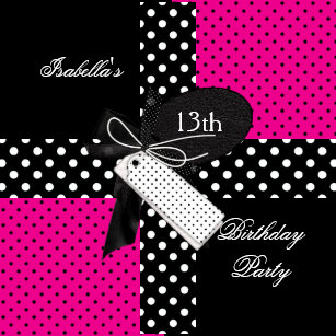 black white pink invitations zazzle