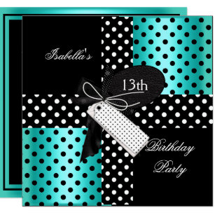 polka dot birthday invitations zazzle