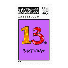 13th Birthday Postage