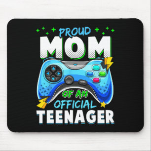 13th Birthday Proud Mom Official Teenager Video Ga Mouse Pad