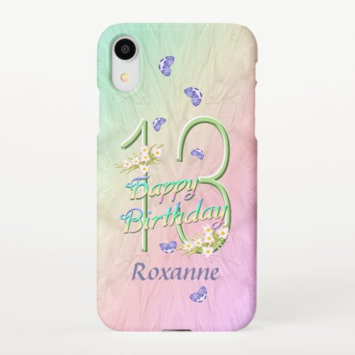 13th Birthday Rainbow iPhone Case