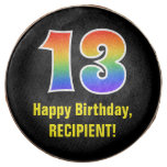 [ Thumbnail: 13th Birthday - Rainbow Spectrum Pattern Number 13 ]