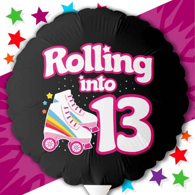 13th Birthday Roller Skating 13 Years Old Skate Balloon (Creator Uploaded)