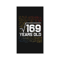 13th birthday root of 169 math humor business card 13th birthday root of 169 math humor business card