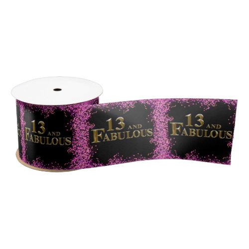 13th  Birthday  Satin Ribbon
