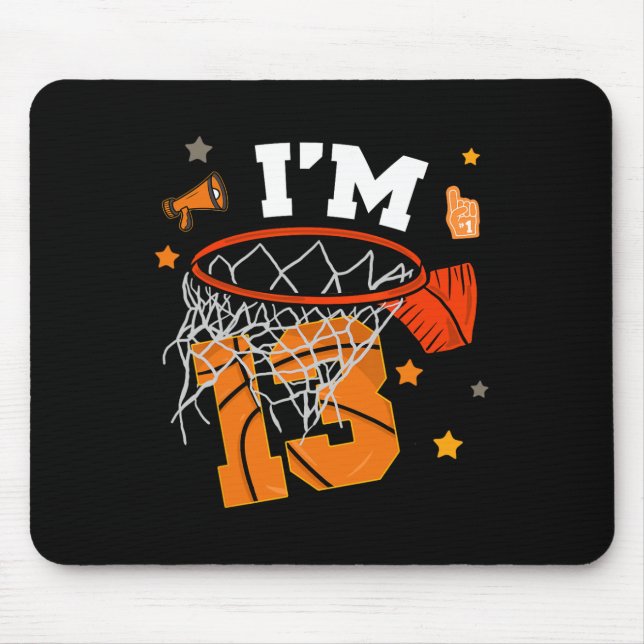 13th Birthday Sketll Boy 13 Yr Old Thirteen Years  Mouse Pad (Front)