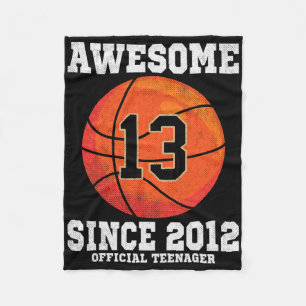 13th Birthday Sketll Fan 13 Years Old Official Tee Fleece Blanket