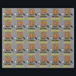13th Birthday: Spooky Halloween Theme, Custom Name Wrapping Paper<br><div class="desc">This scary and spooky Halloween birthday themed wrapping paper design features a large number "13" and the message "HAPPY BIRTHDAY, ", plus a customizable name. There are also depictions of a bat and a ghost on the front. Wrapping paper like this might be a fun way to wrap presents that...</div>