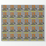 13th Birthday: Spooky Halloween Theme, Custom Name Wrapping Paper<br><div class="desc">This scary and spooky Halloween birthday themed wrapping paper design features a large number "13" and the message "HAPPY BIRTHDAY, ", plus a customizable name. There are also depictions of a bat and a ghost on the front. Wrapping paper like this might be a fun way to wrap presents that...</div>