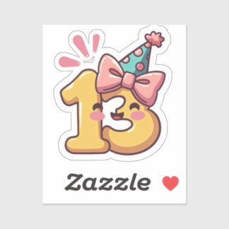 13th Birthday Sticker