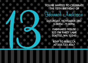 polka dot birthday invitations zazzle