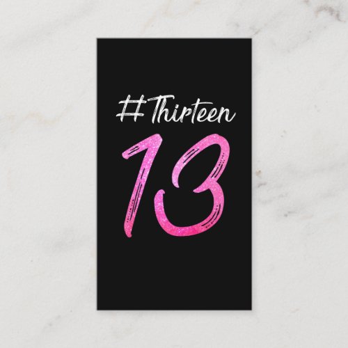 13th Birthday Thirteen Girls Official Teenager Business Card