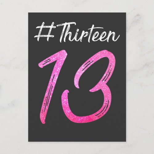 13th Birthday Thirteen Girls Official Teenager Postcard