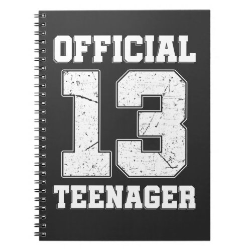 13th Birthday Thirteen Years Old Official Teenager Notebook
