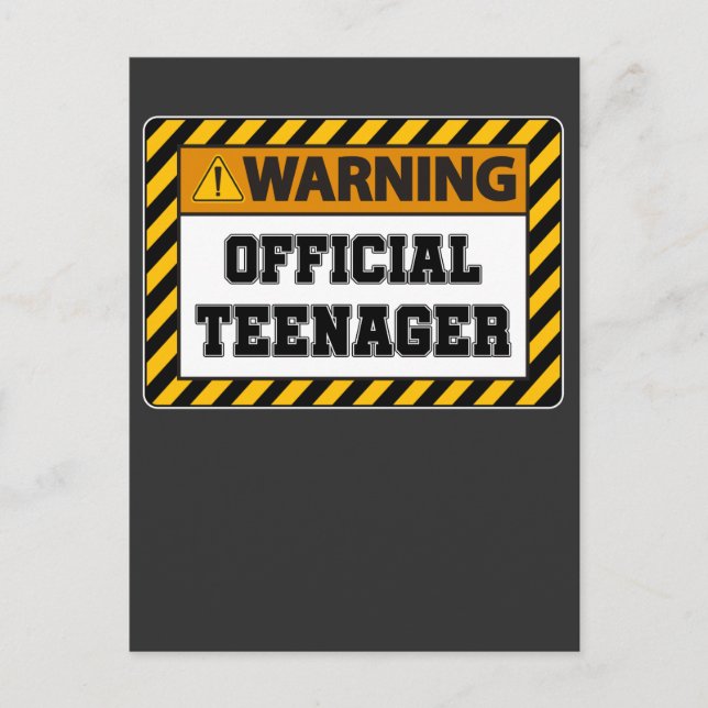 13th Birthday Thirteen Years Old Official Teenager Postcard (Front)