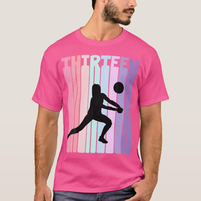13Th Birthday Volleyball Girl Player 13 Years Old T-Shirt (Front)