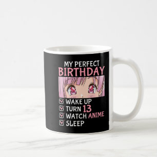 13th Birthday Watch Anime 13 Years Old Anime Teen Coffee Mug