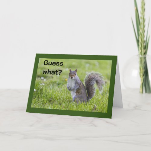 13th BIRTHDAY WISHES FROM COMEDIC SQUIRREL  Card
